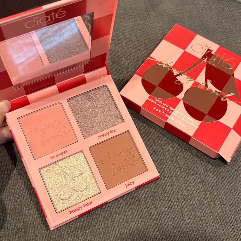 Ciaté London Cherry Bomb Blush & Highlighter Palette - BRAND NEW! makeup beauty
